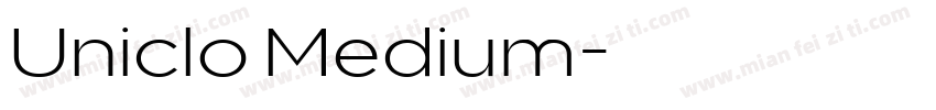 Uniclo Medium字体转换
